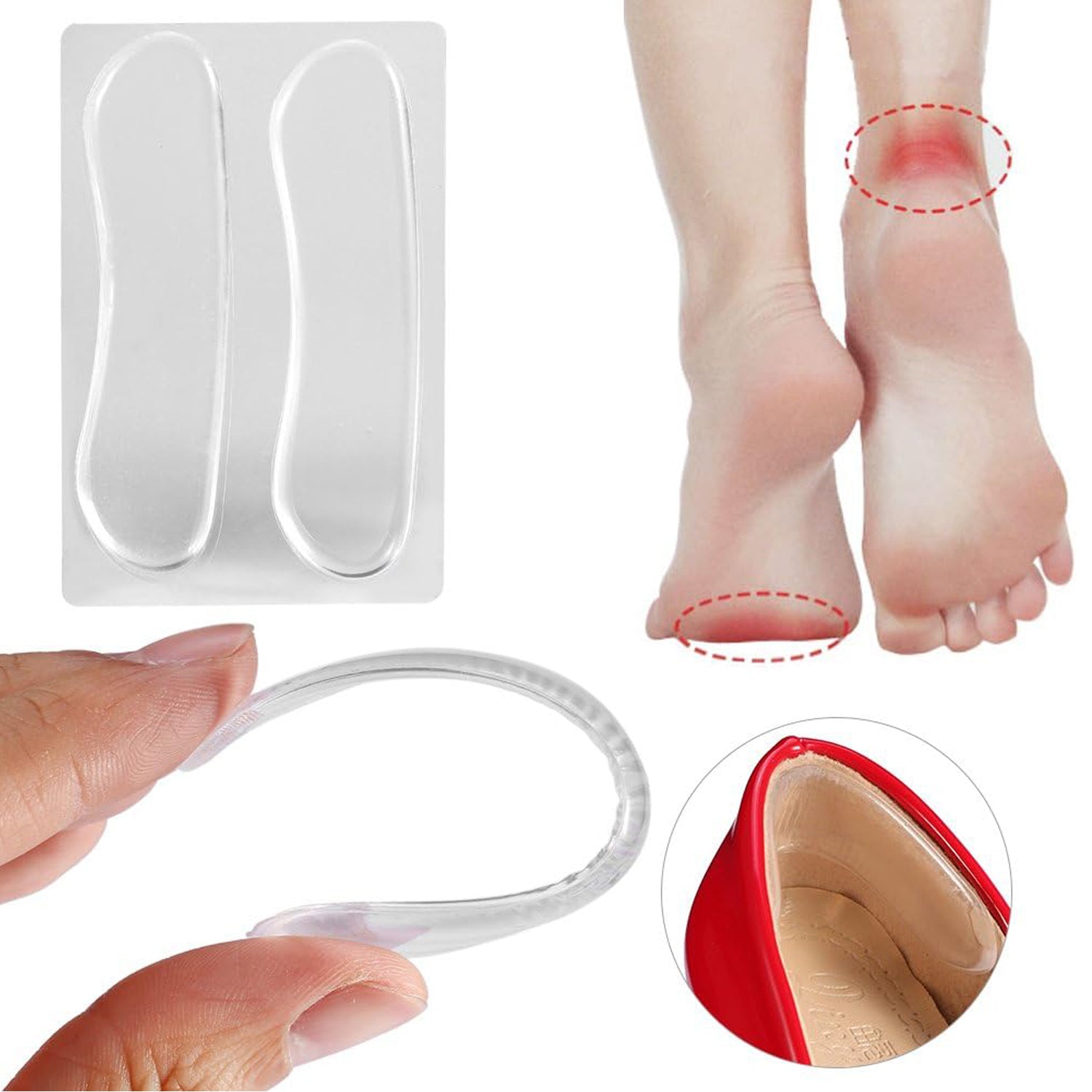 Fabric Sticky Shoe Back Heel Insoles Protector Liner Fabric Sticky Shoe Back Heel Insoles Protector Liner